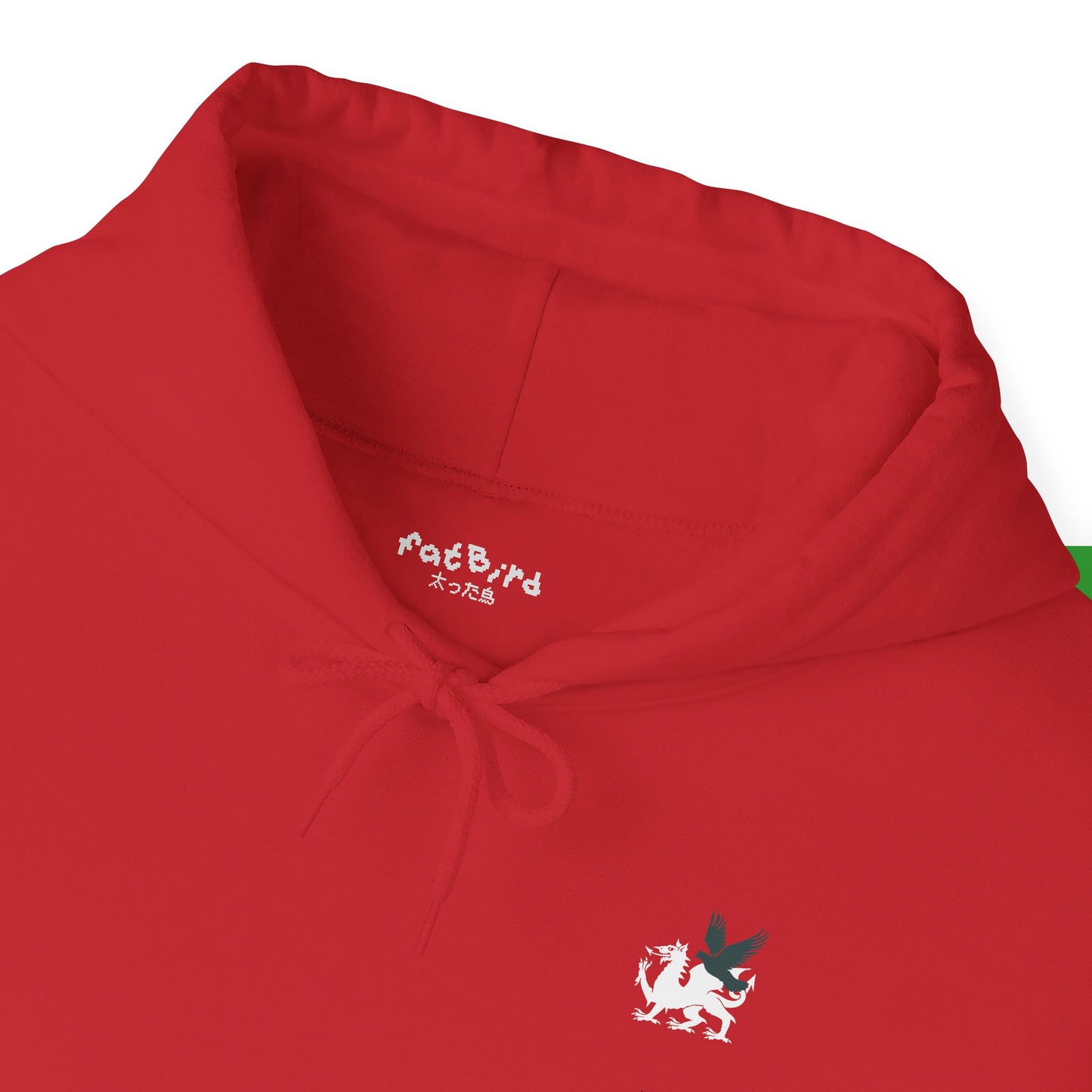 welsh dragon + pigeon emblem hoodie