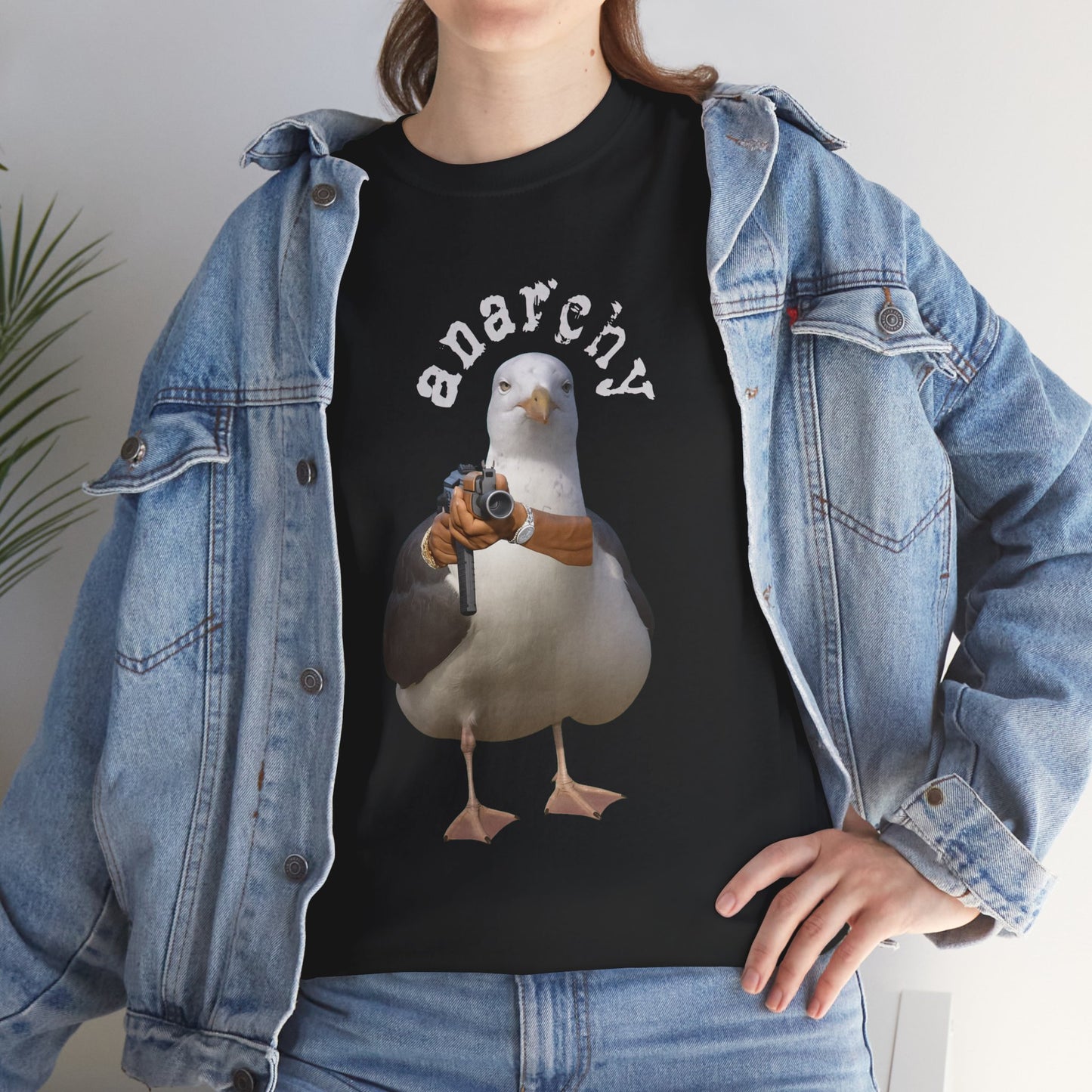 'anarchy seagull' unisex graphic tshirt