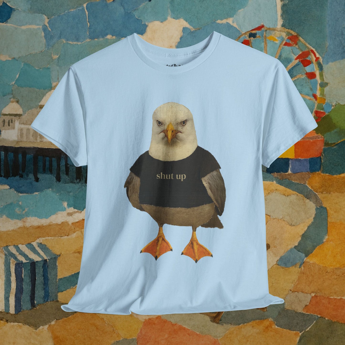'shut up' seagull unisex graphic tshirt