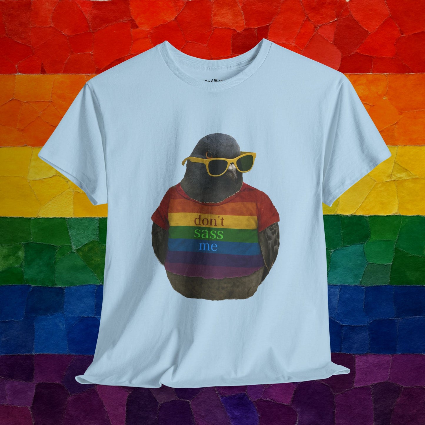dont sass me lgbt pigeon - unisex graphic tshirt