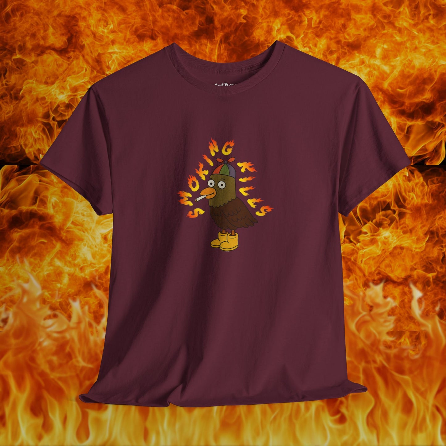 'smoking kills' unisex pigeon graphic tshirt
