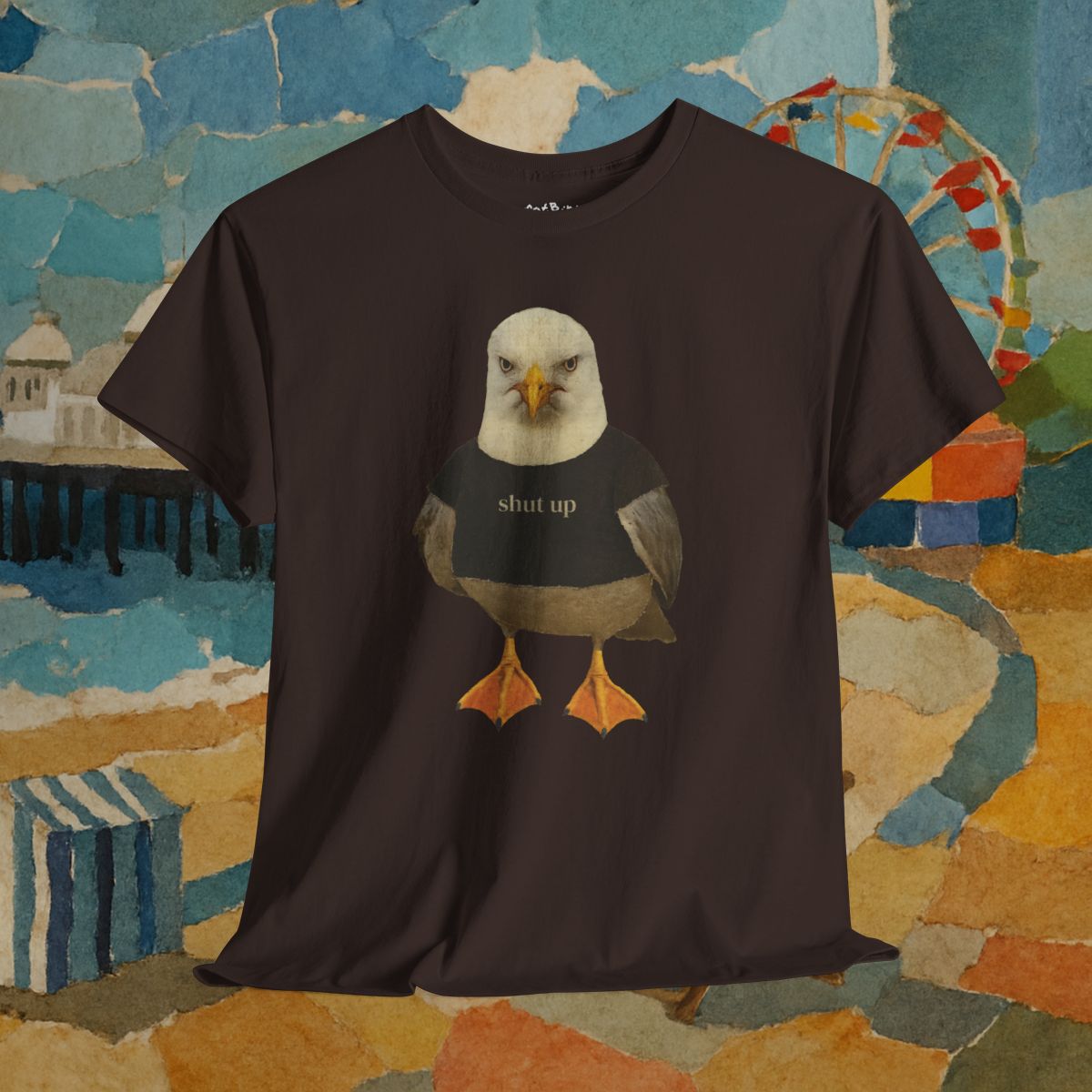 shut up seagull tshirt
