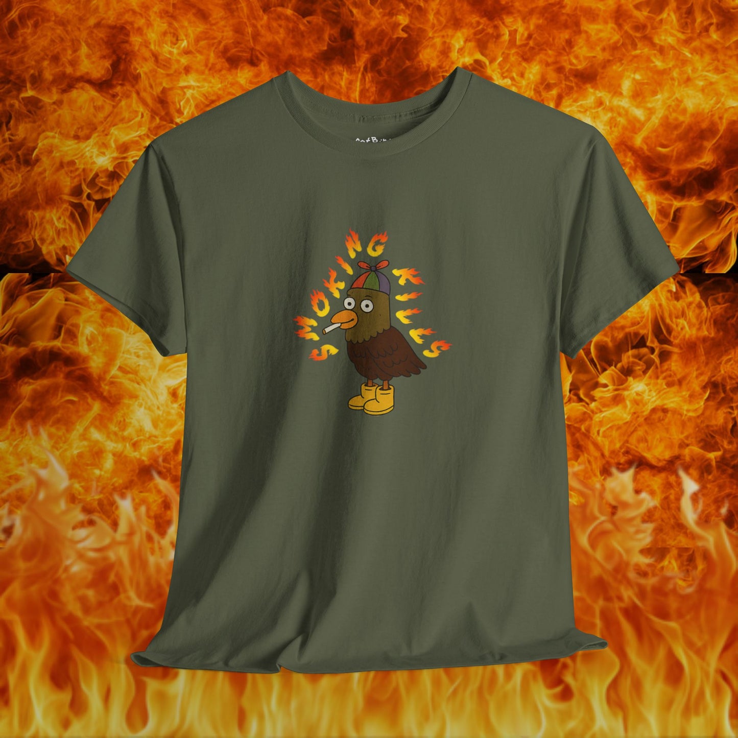 'smoking kills' unisex pigeon graphic tshirt