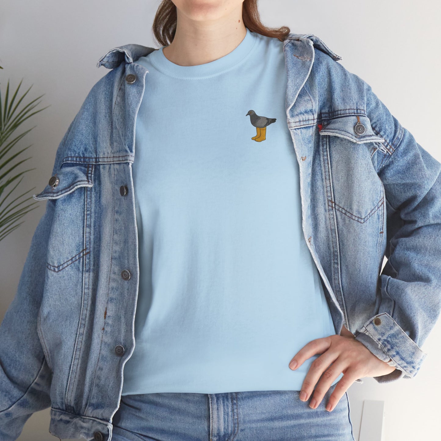 pigeon in yellow boots - unisex graphic tshirt