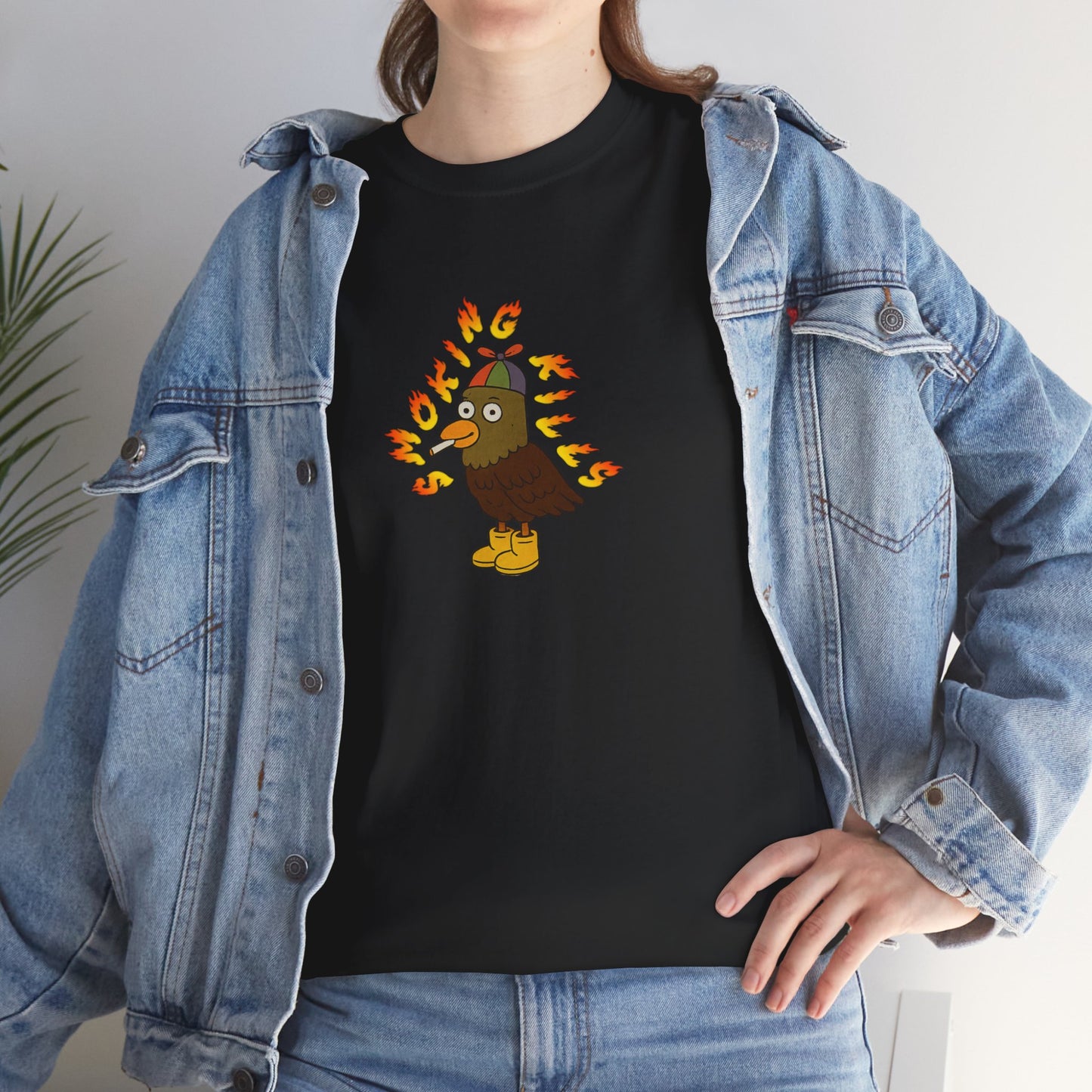 'smoking kills' unisex pigeon graphic tshirt