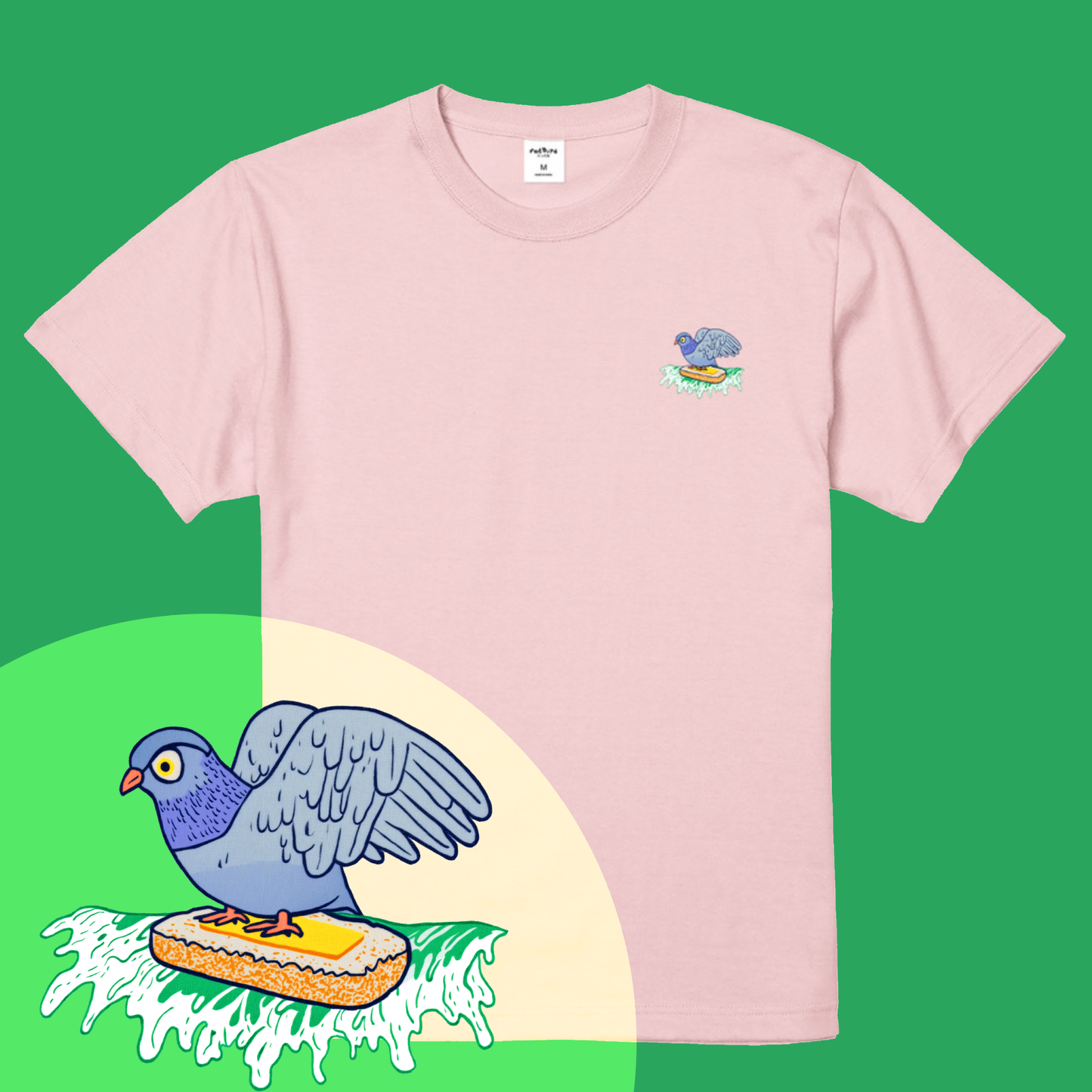 サーフィンバードTシャツ -- 日本限定 baby-pink image