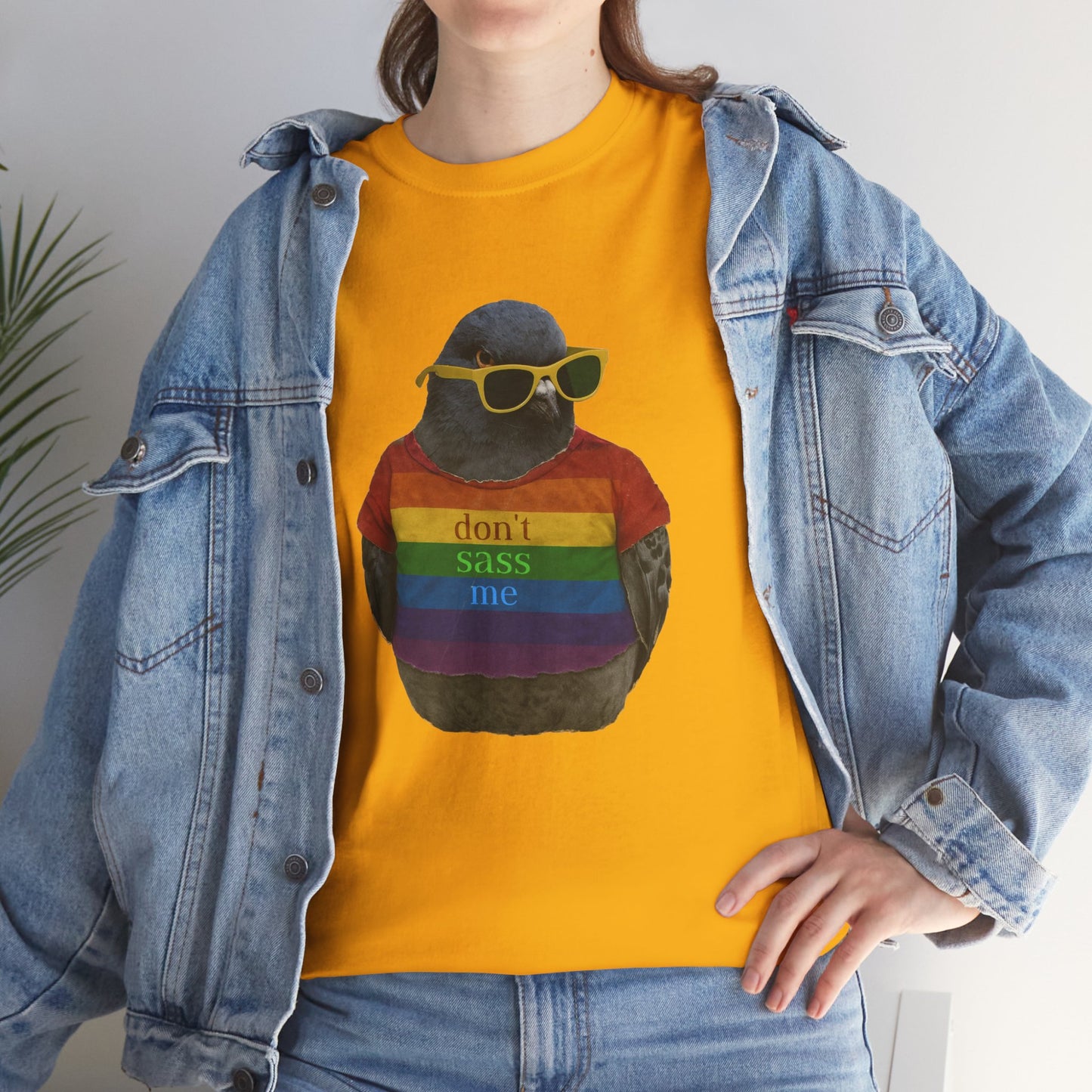 dont sass me lgbt pigeon - unisex graphic tshirt