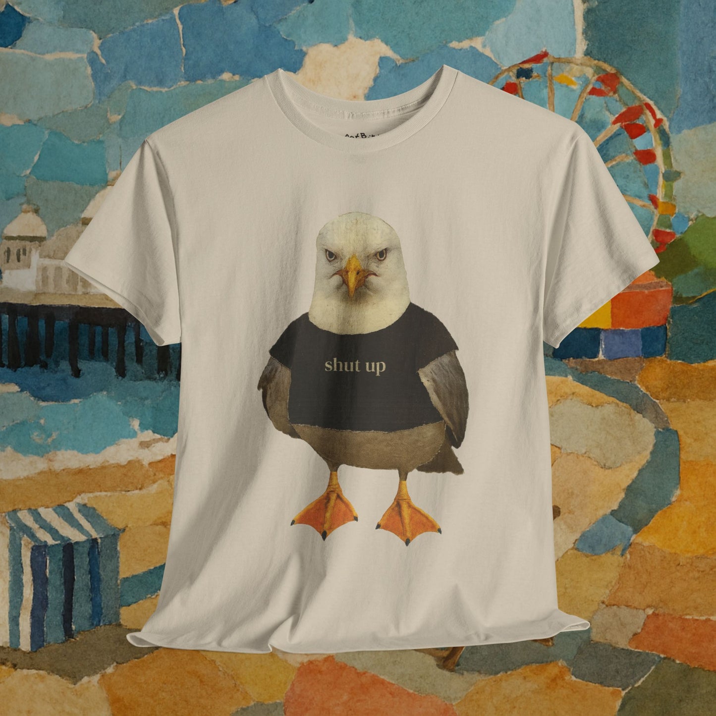 'shut up' seagull unisex graphic tshirt