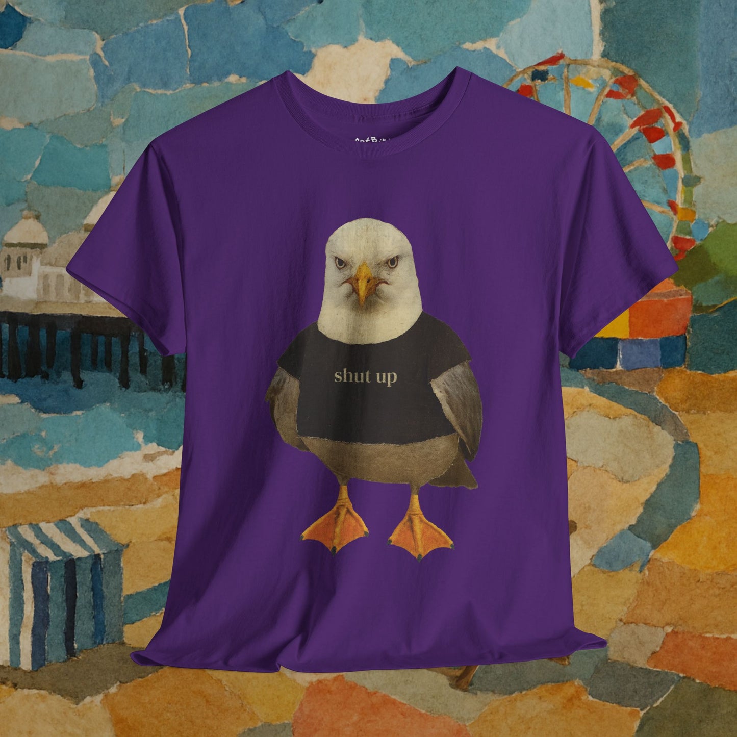 'shut up' seagull unisex graphic tshirt