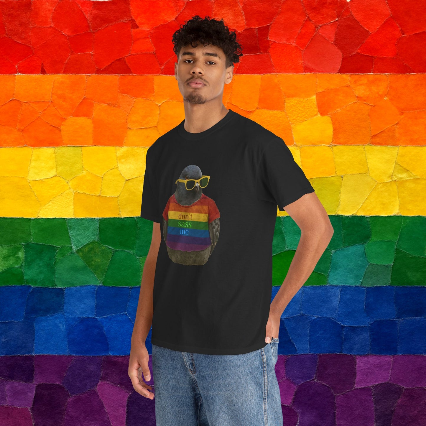 dont sass me lgbt pigeon - unisex graphic tshirt
