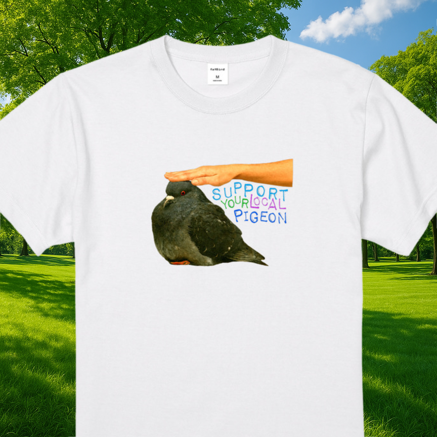 「地元のハトを応援しよう」Tシャツ - 日本限定