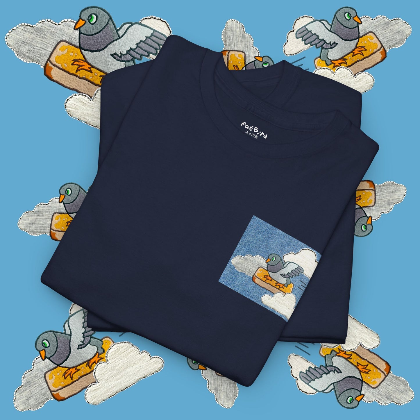 go fast pigeon unisex graphic tshirt [left]