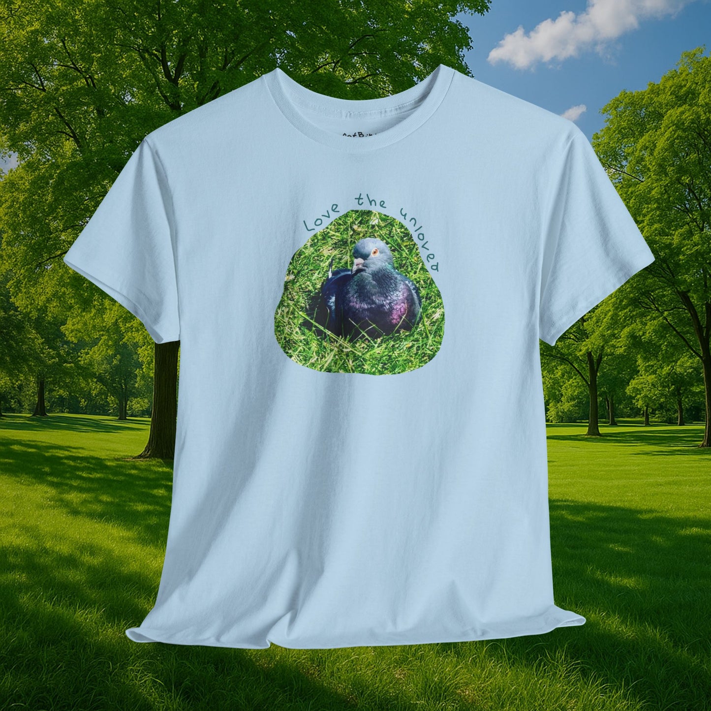 love the unloved pigeon tshirt