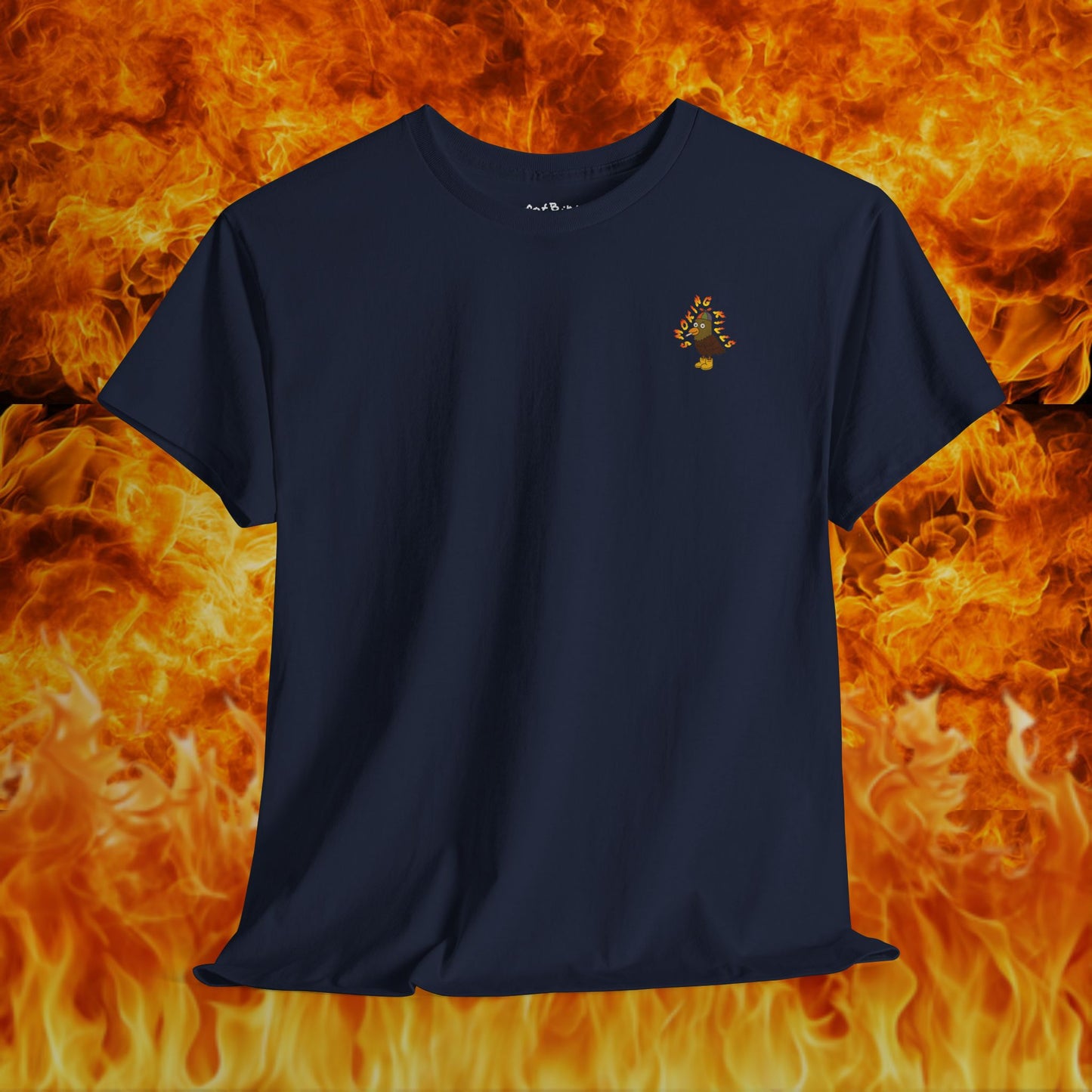 'smoking k!lls' pigeon tshirt [left]