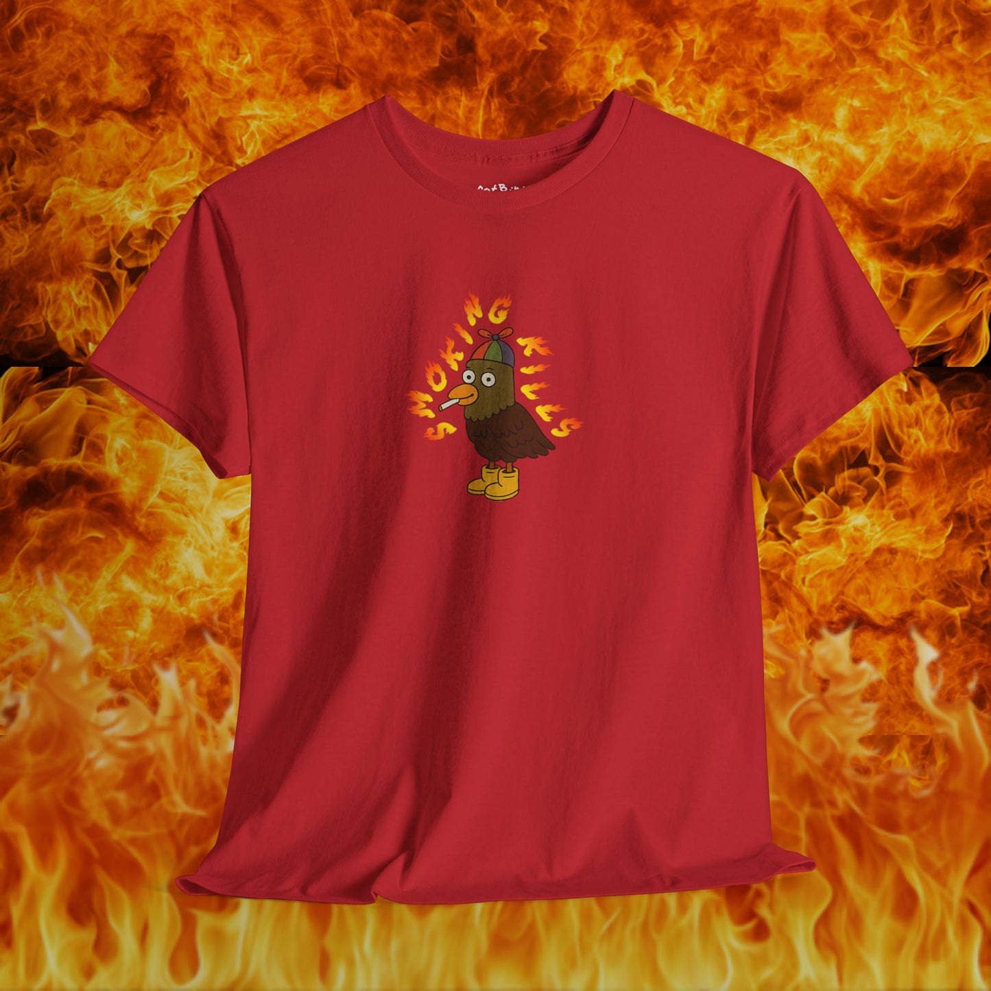 'smoking k!lls' pigeon tshirt