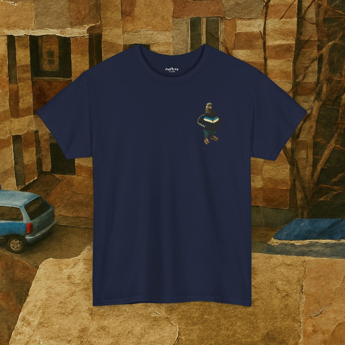 tracksuit pigeon tshirt [left]