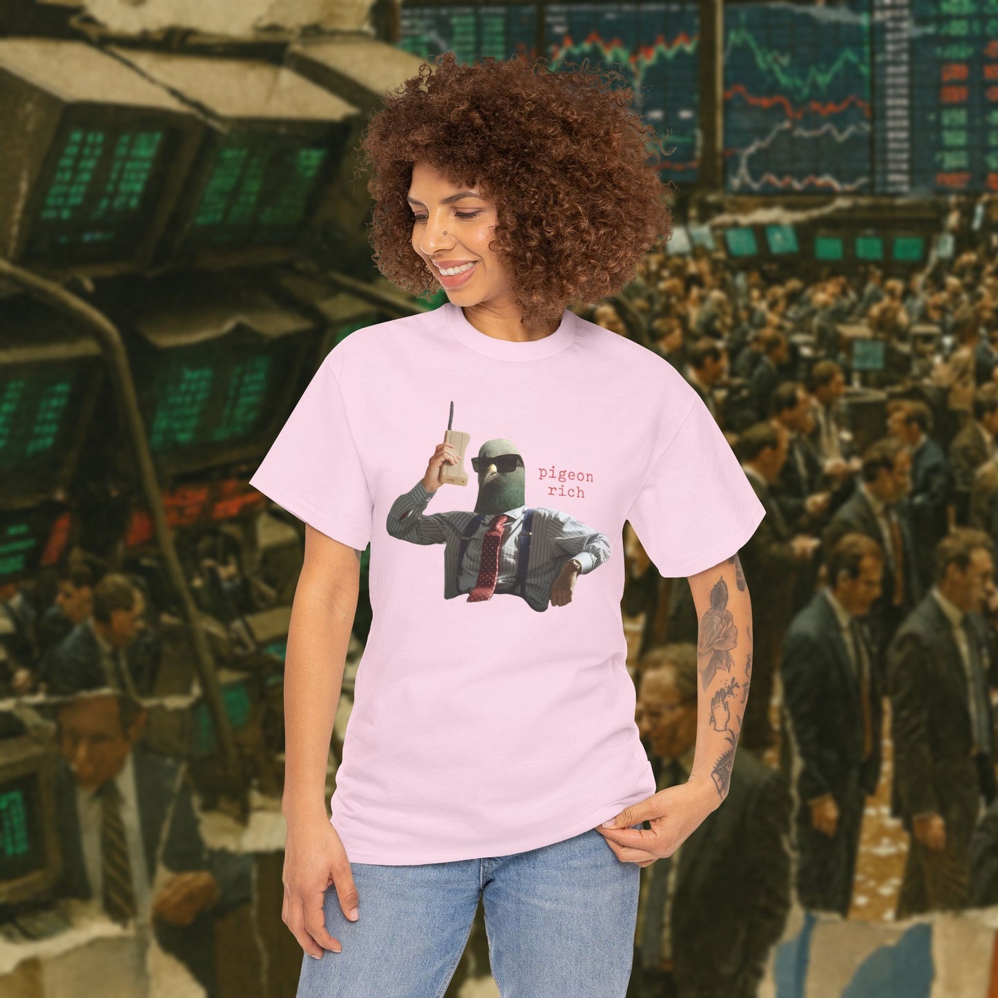'pigeon rich' unisex graphic tshirt