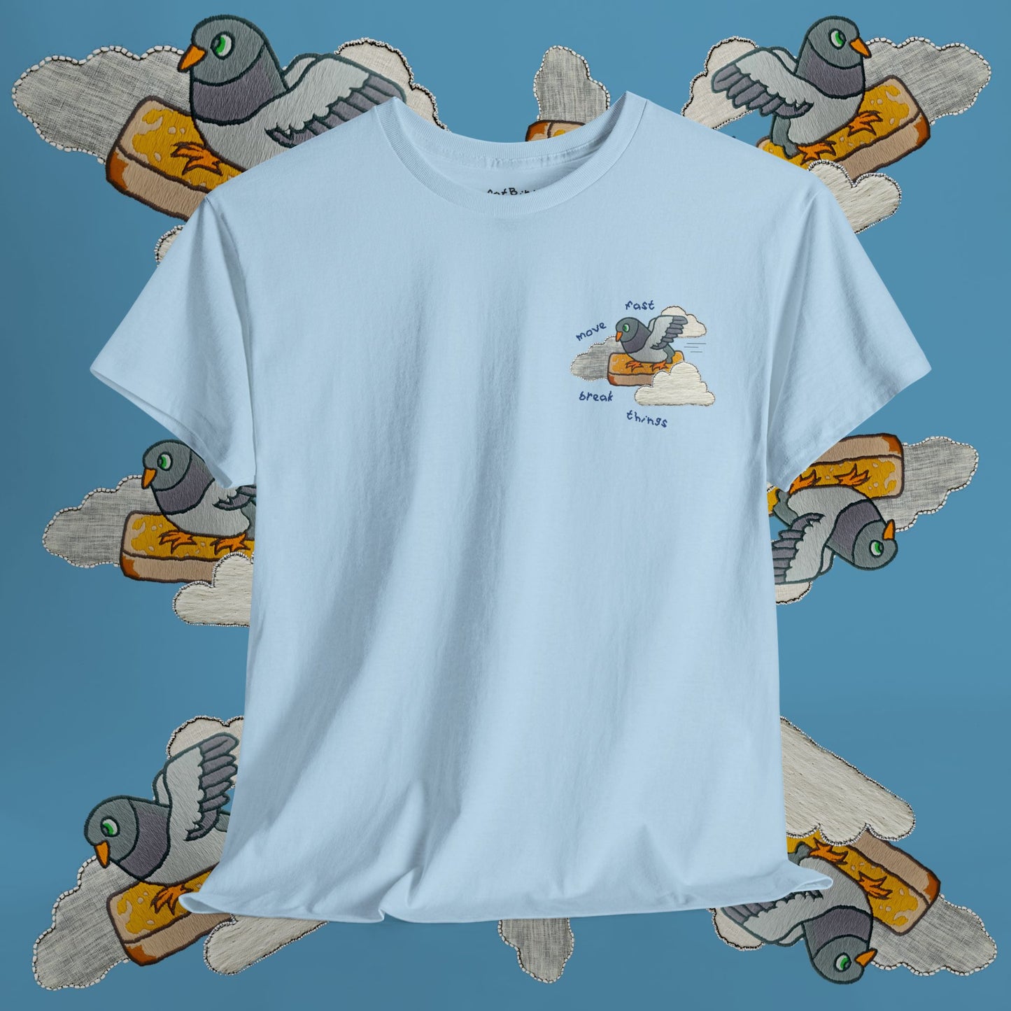 'move fast break things' unisex graphic tshirt [left]