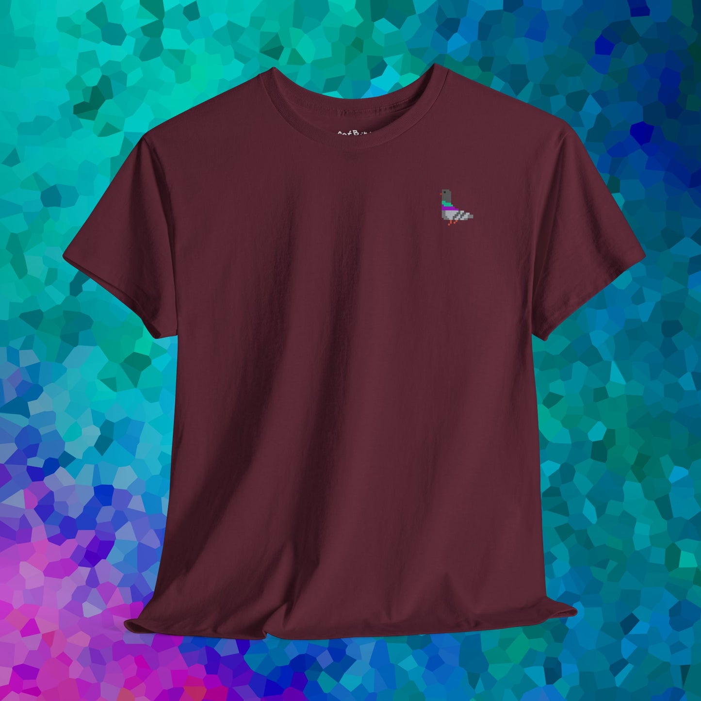 8-bit pixel pigeon tshirt [left]