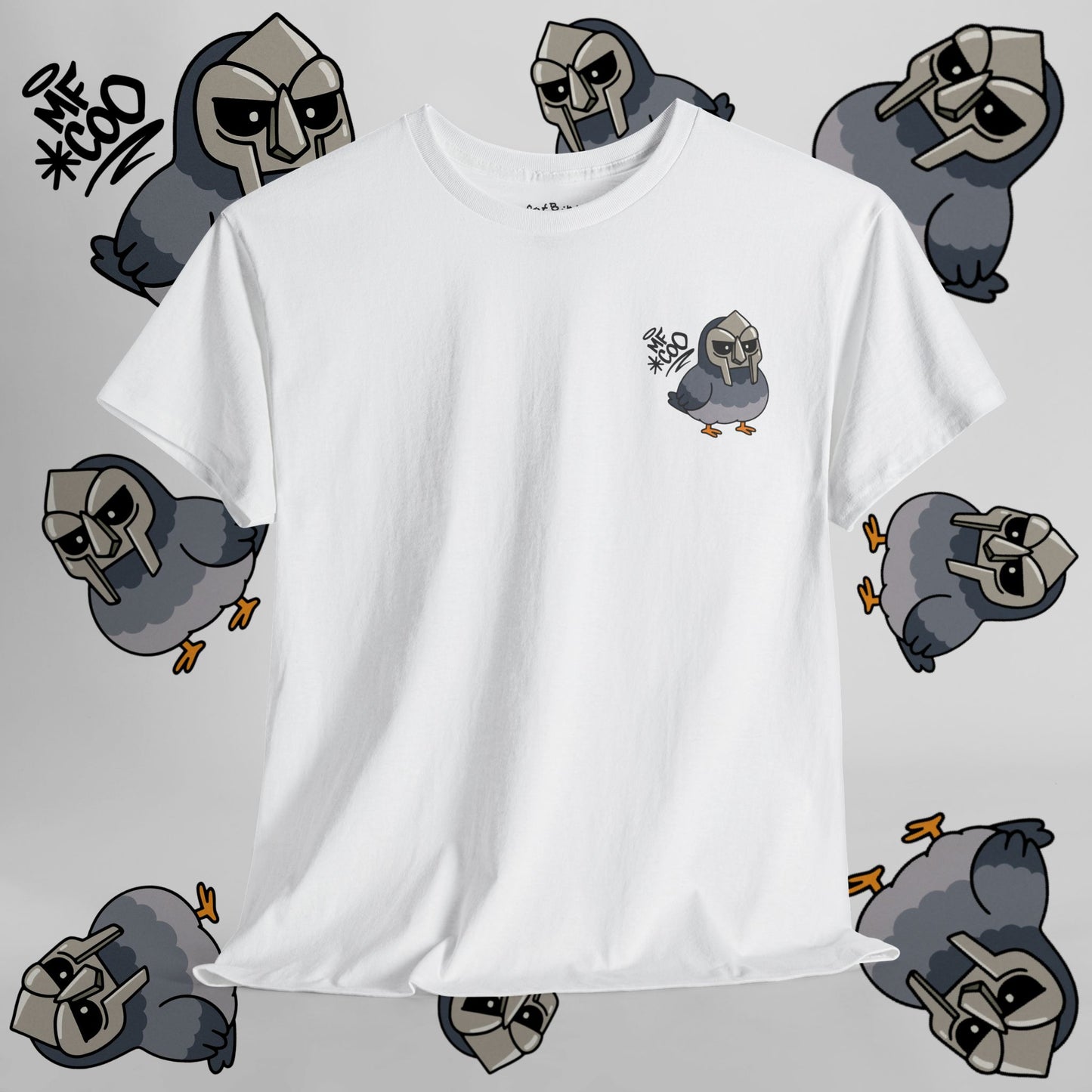 'mf coo pigeon' unisex graphic tshirt [left]