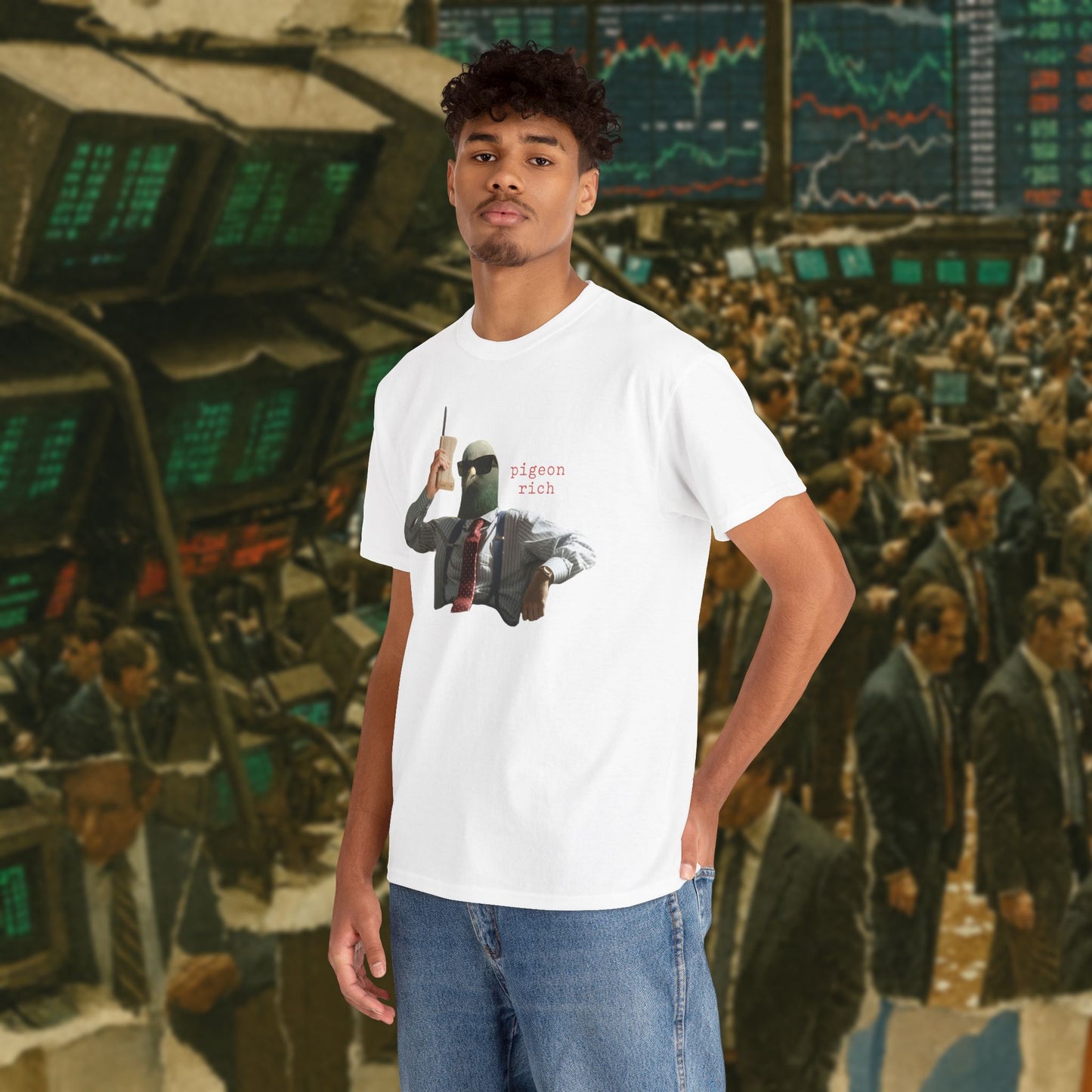 'pigeon rich' unisex graphic tshirt