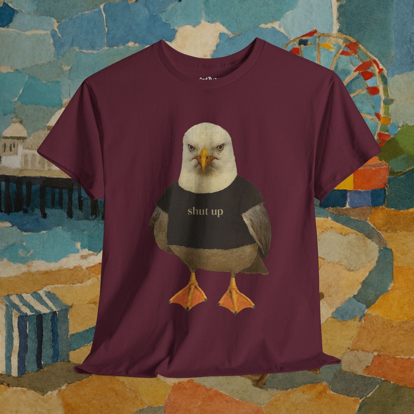 'shut up' seagull unisex graphic tshirt