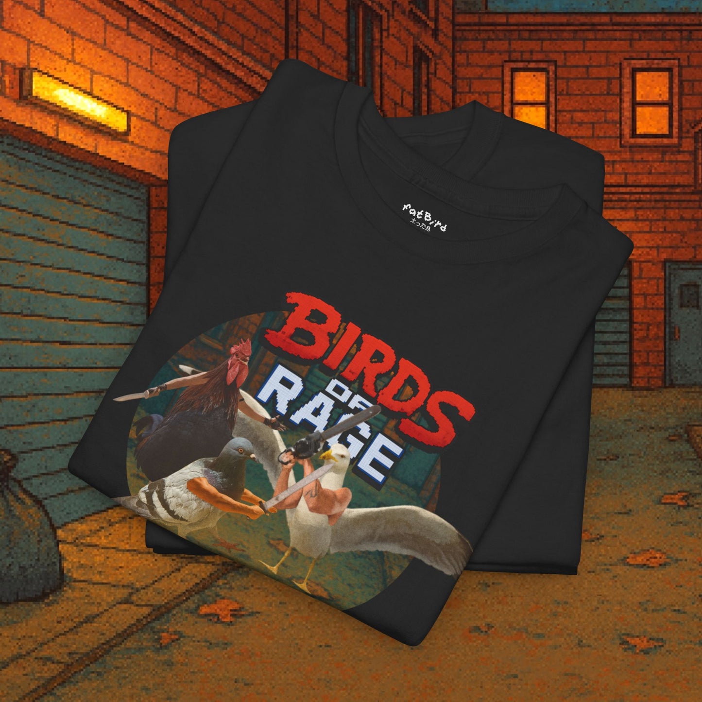 birds of rage video game tshirt