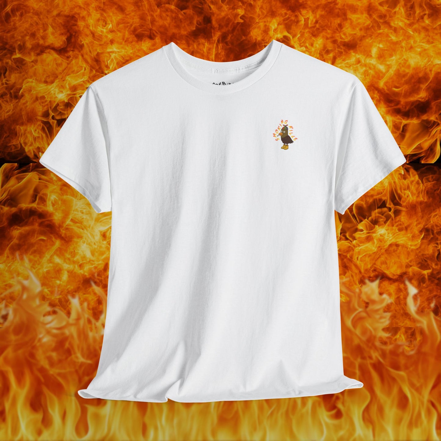 'smoking k!lls' pigeon tshirt [left]