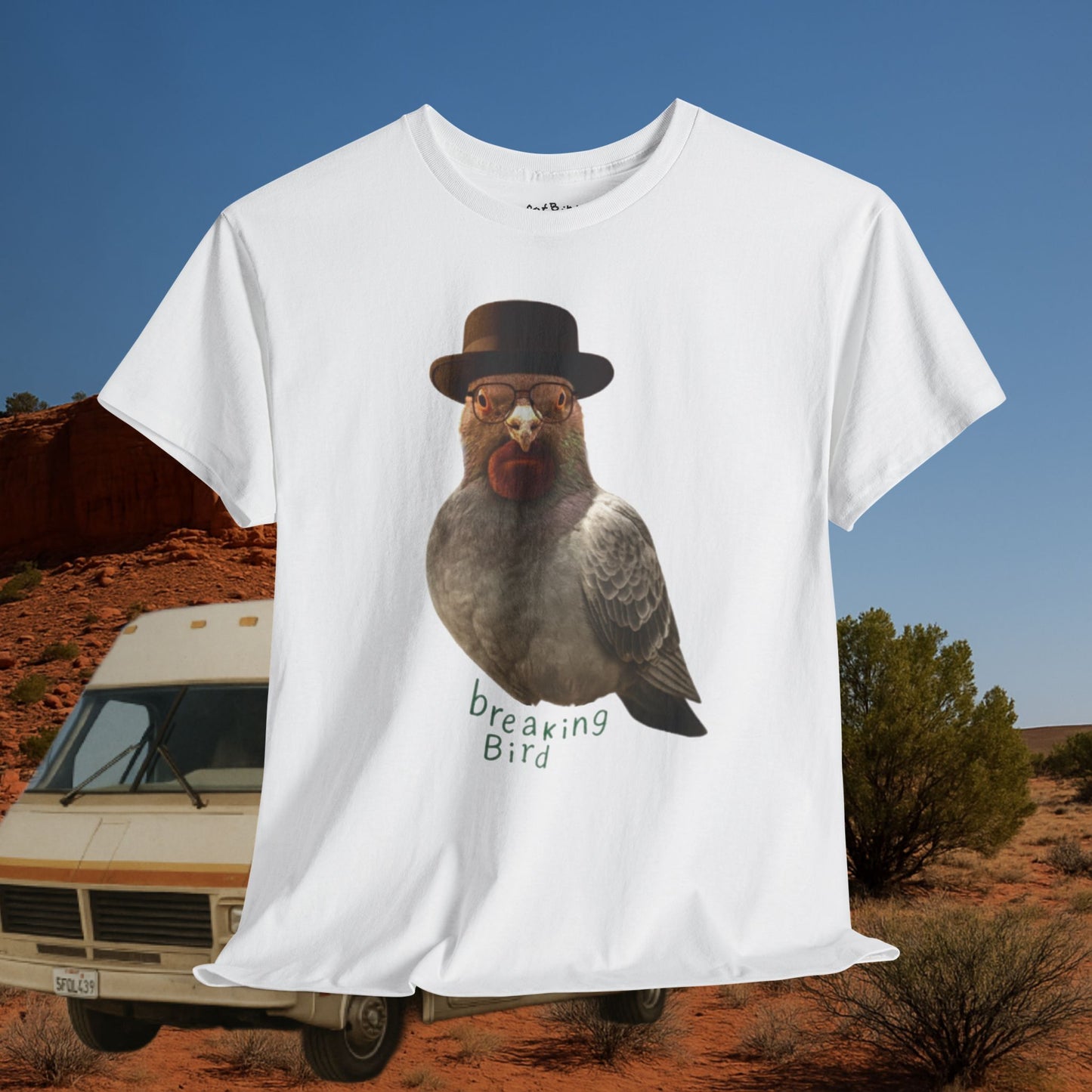 'breaking bird' pigeon tshirt