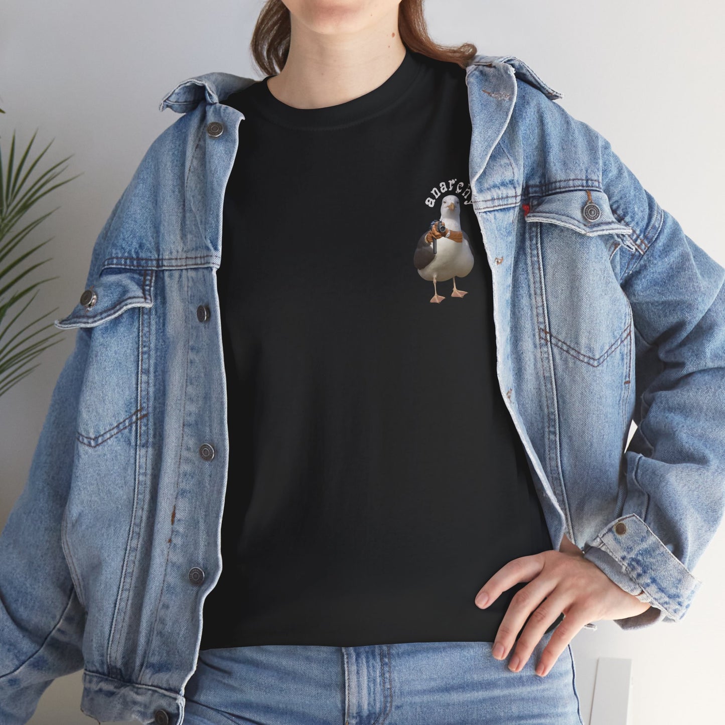 'anarchy seagull' unisex graphic tshirt [left]