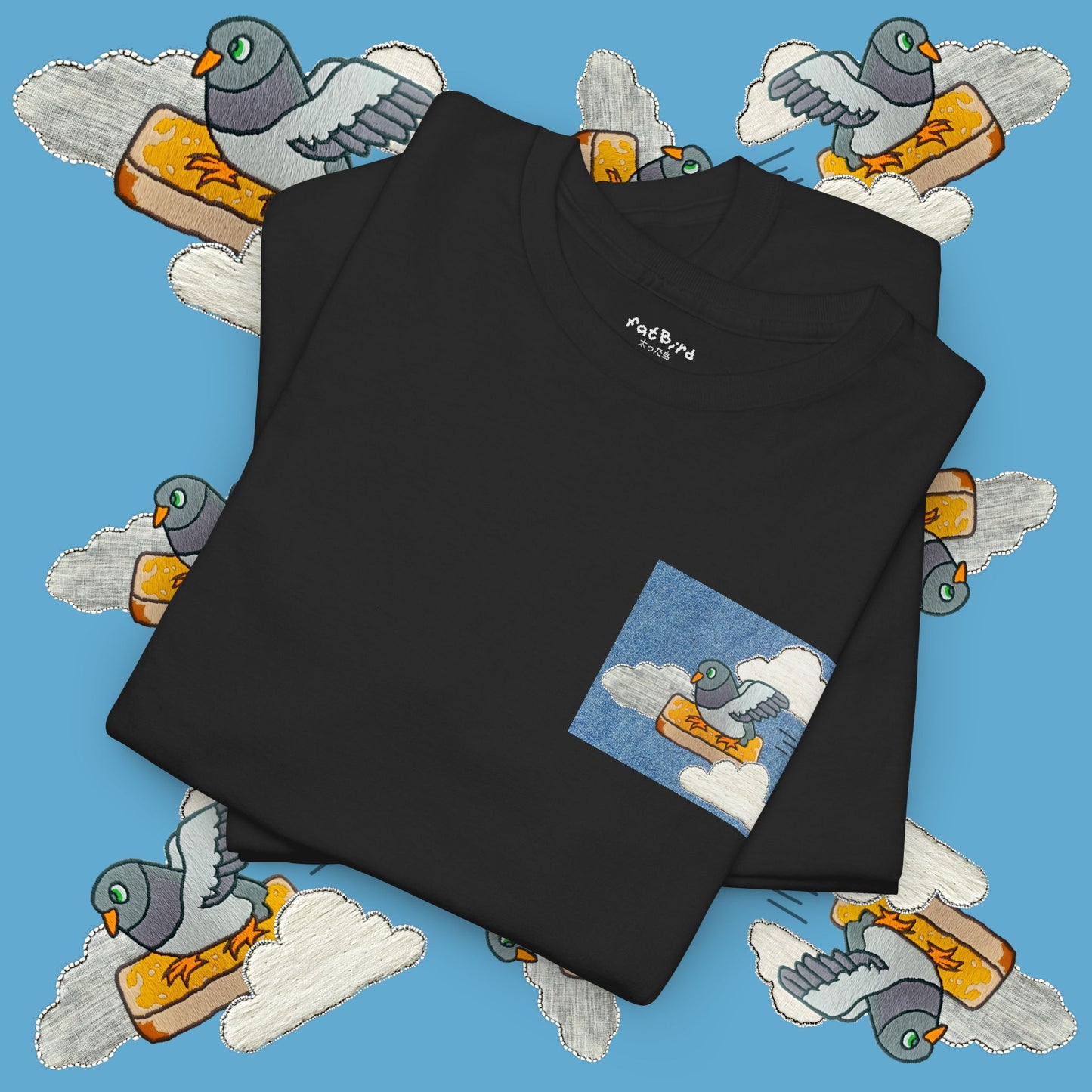go fast pigeon unisex graphic tshirt [left]