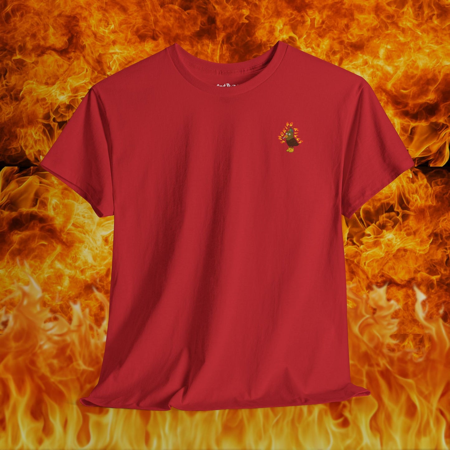 'smoking k!lls' pigeon tshirt [left]