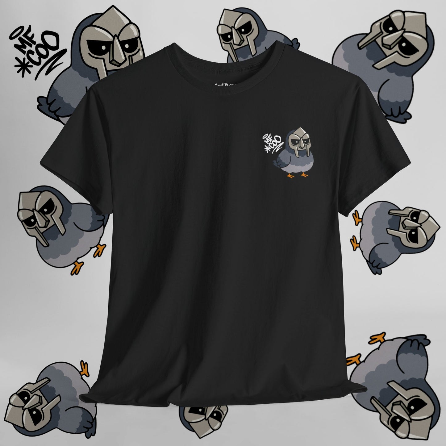 'mf coo pigeon' unisex graphic tshirt [left]