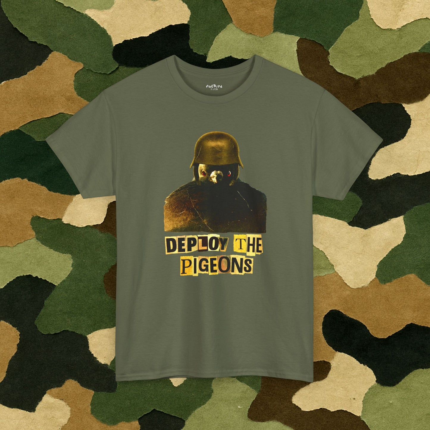 'deploy the pigeons' tshirt