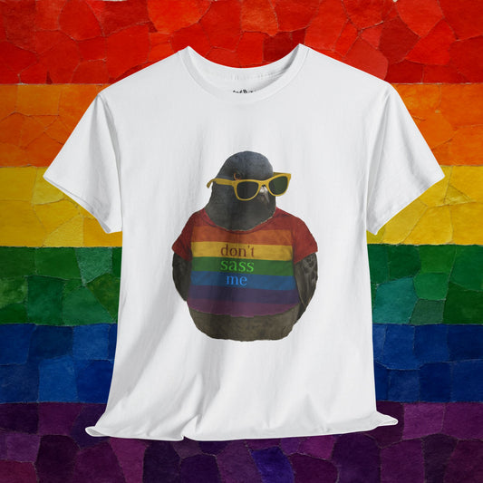 dont sass me lgbt pigeon - unisex graphic tshirt