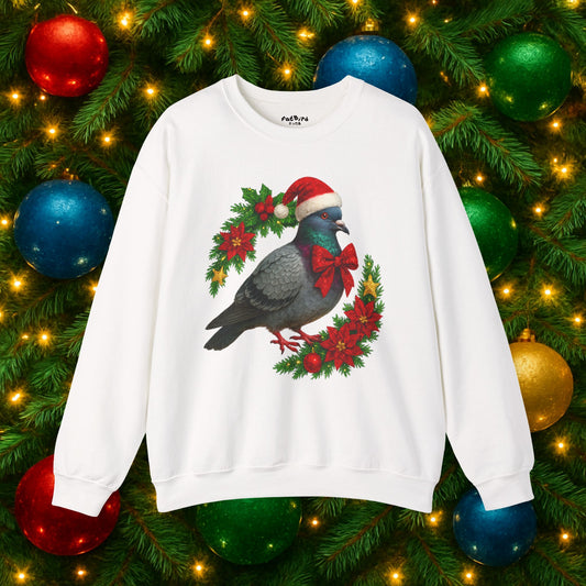 merry pidgemas v3: festive christmas pigeon sweatshirt / jumper