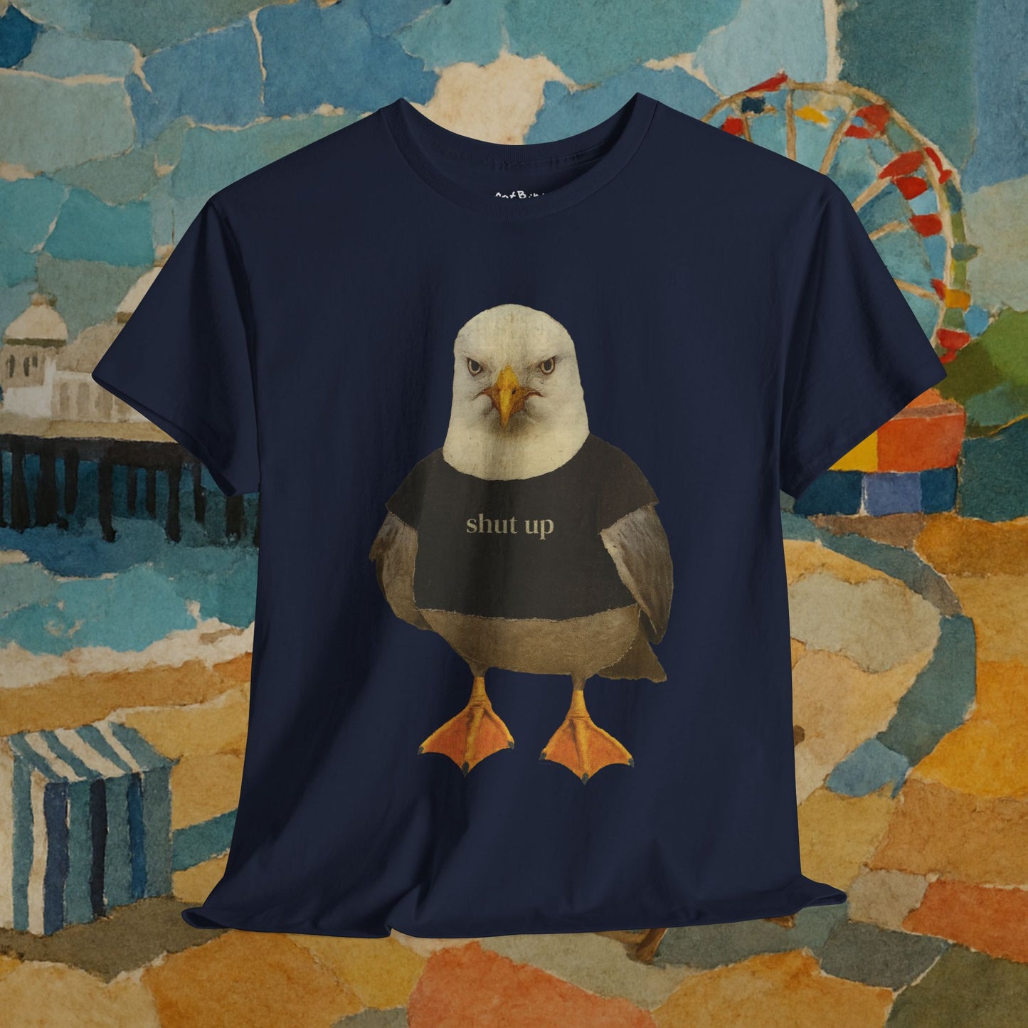 'shut up' seagull unisex graphic tshirt