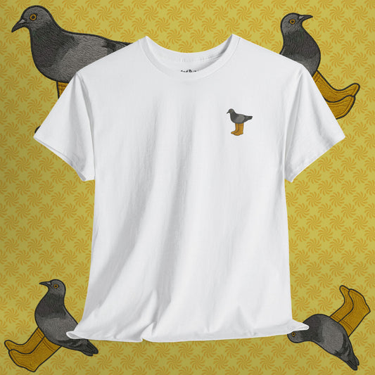 pigeon in yellow boots - unisex graphic tshirt