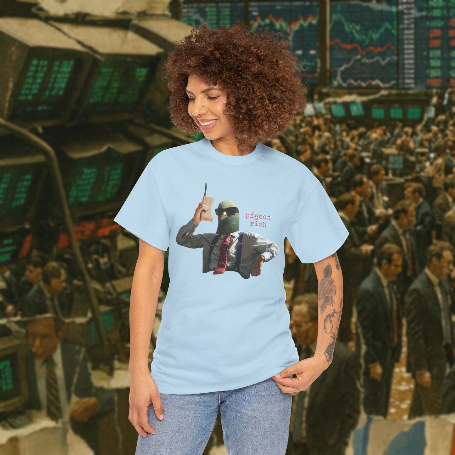 'pigeon rich' unisex graphic tshirt