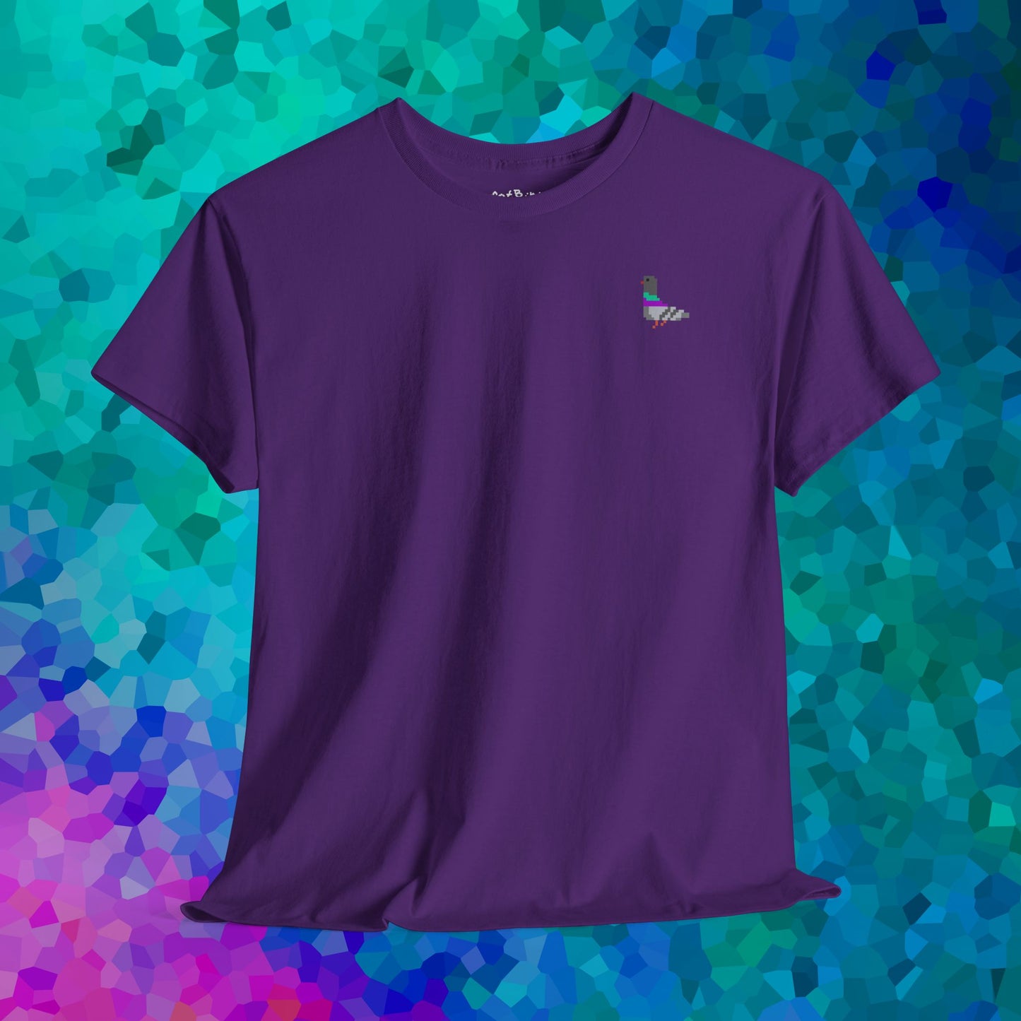 8-bit pixel pigeon tshirt [left]