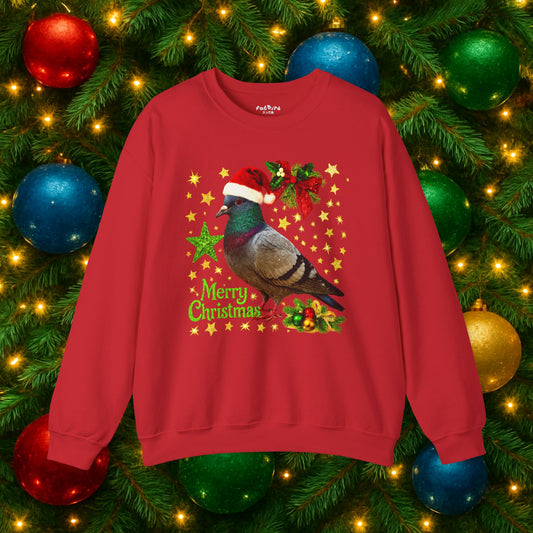 merry christmas v2: festive christmas pigeon sweatshirt / jumper