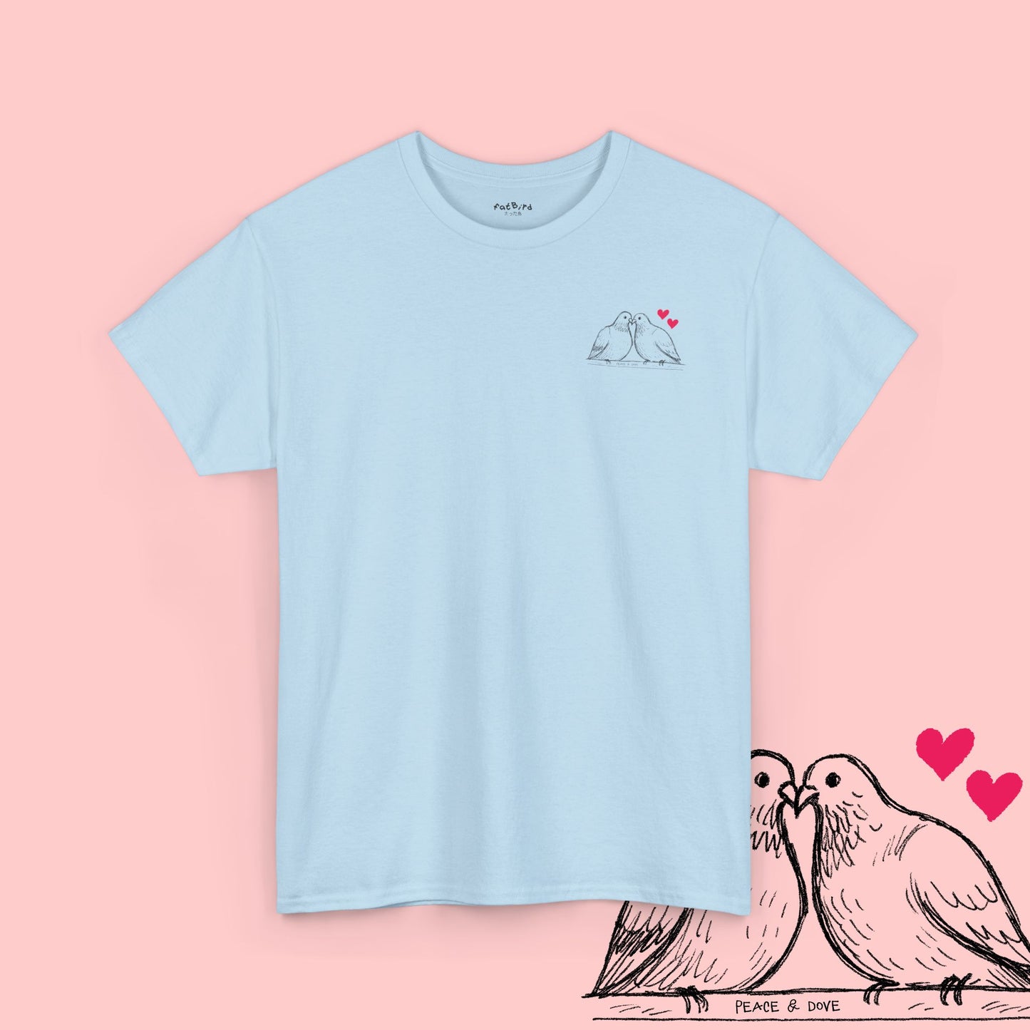 peace & dove pigeon tshirt