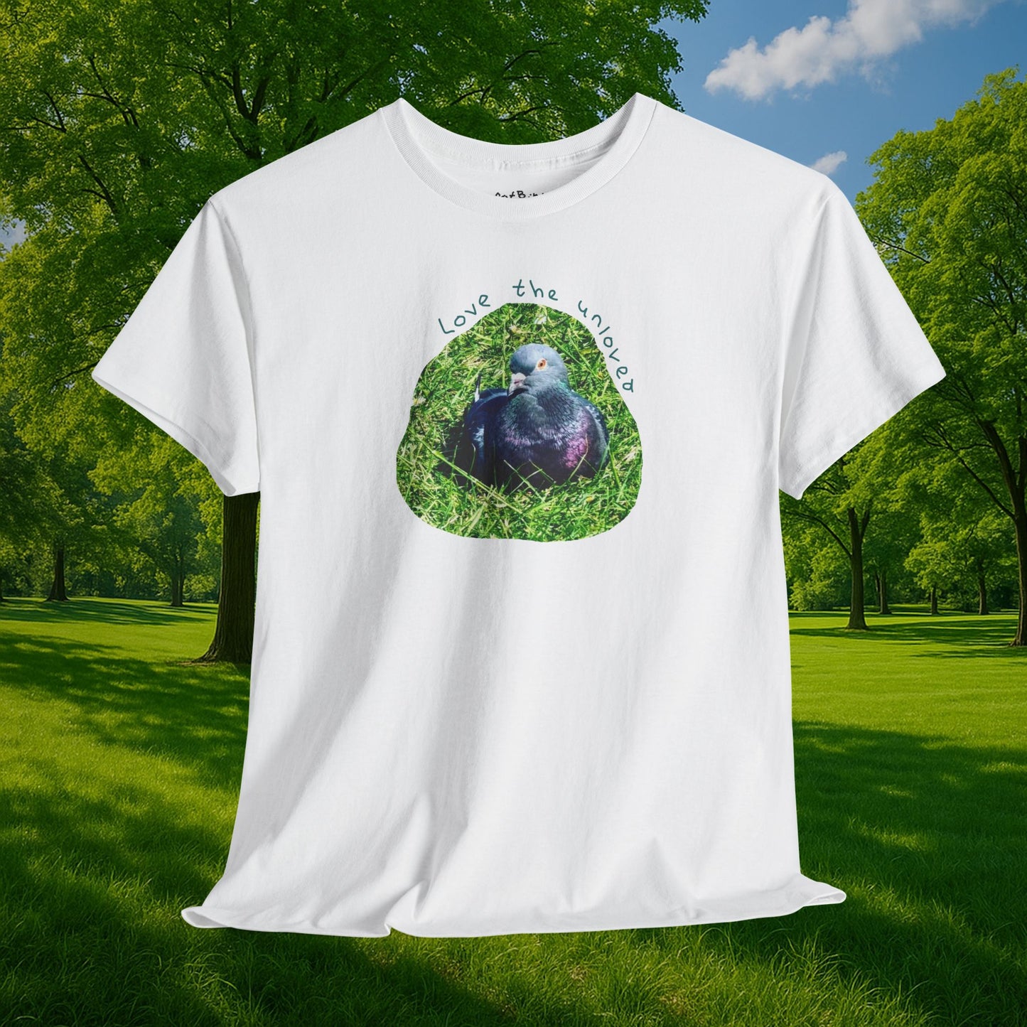 love the unloved pigeon tshirt
