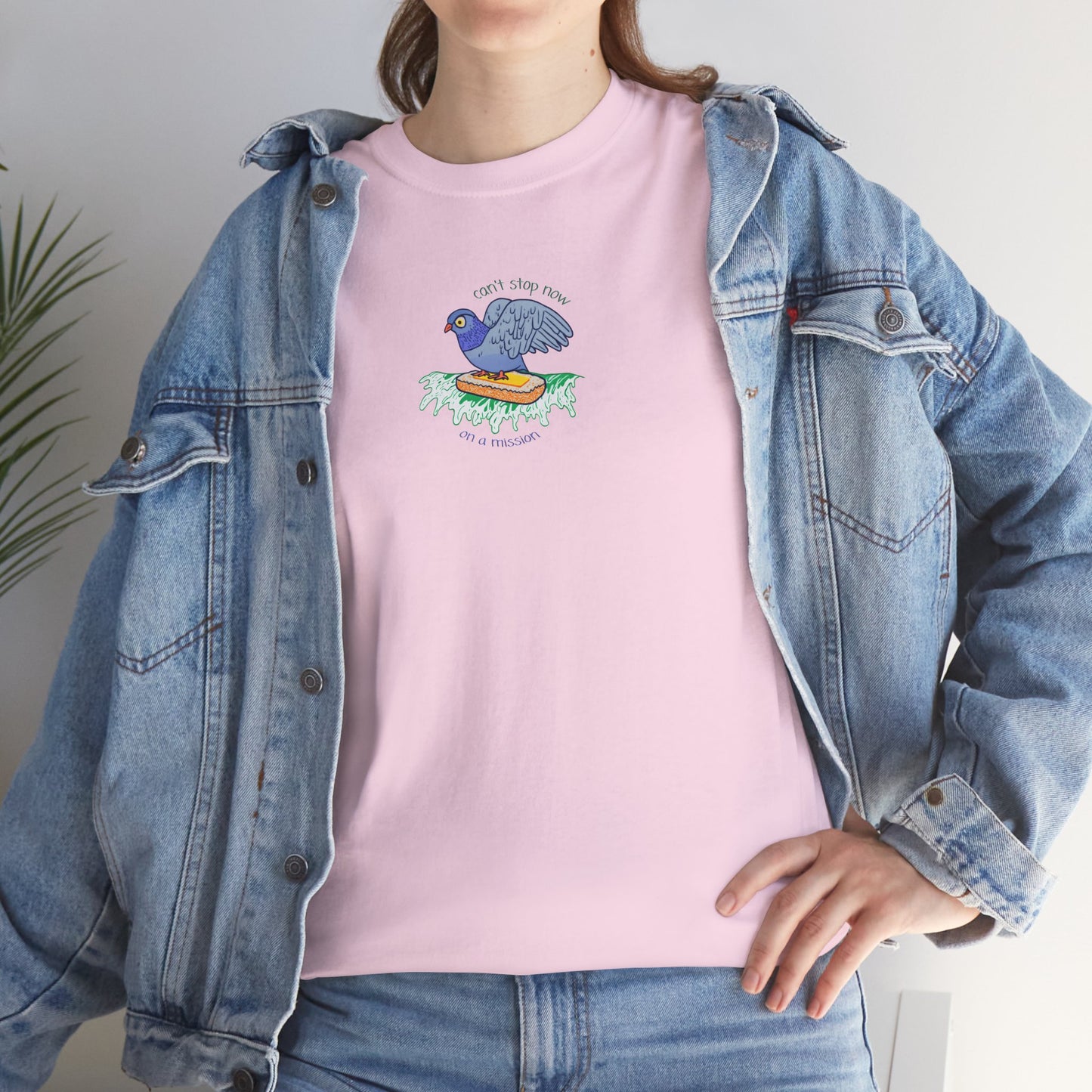 'pigeon on a mission' unisex graphic tshirt