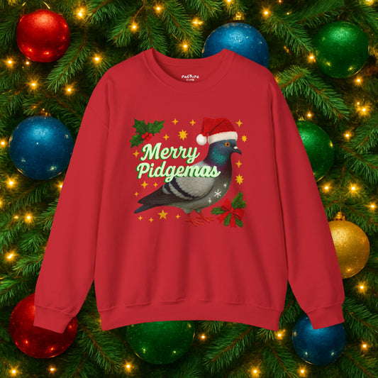 merry pidgemas v1: festive christmas pigeon sweatshirt / jumper