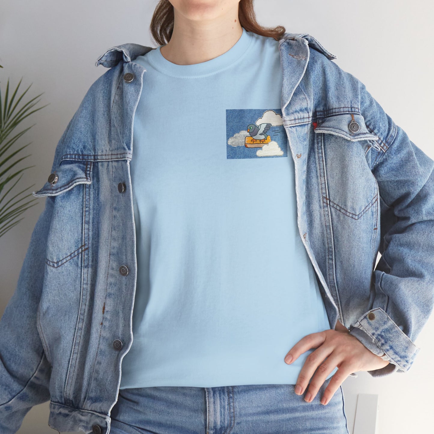 go fast pigeon unisex graphic tshirt [left]