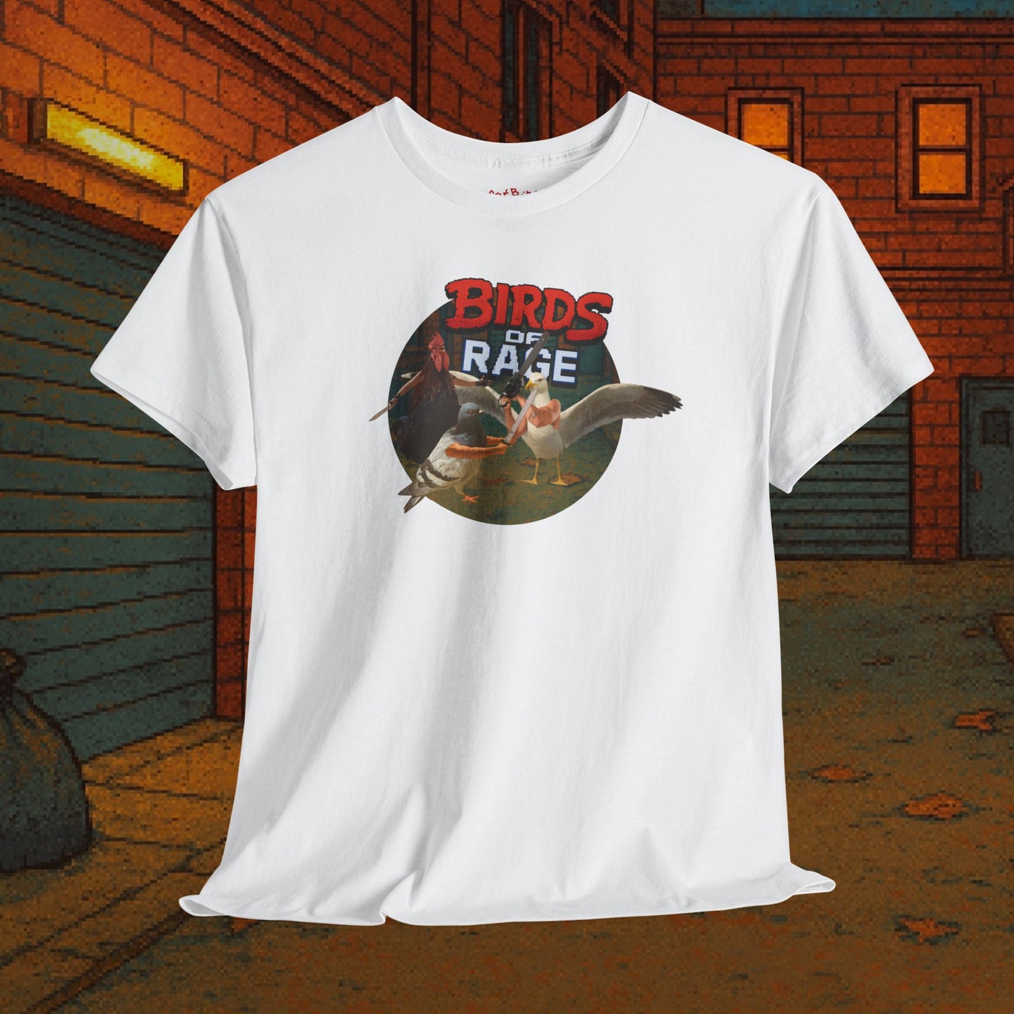 birds of rage video game tshirt