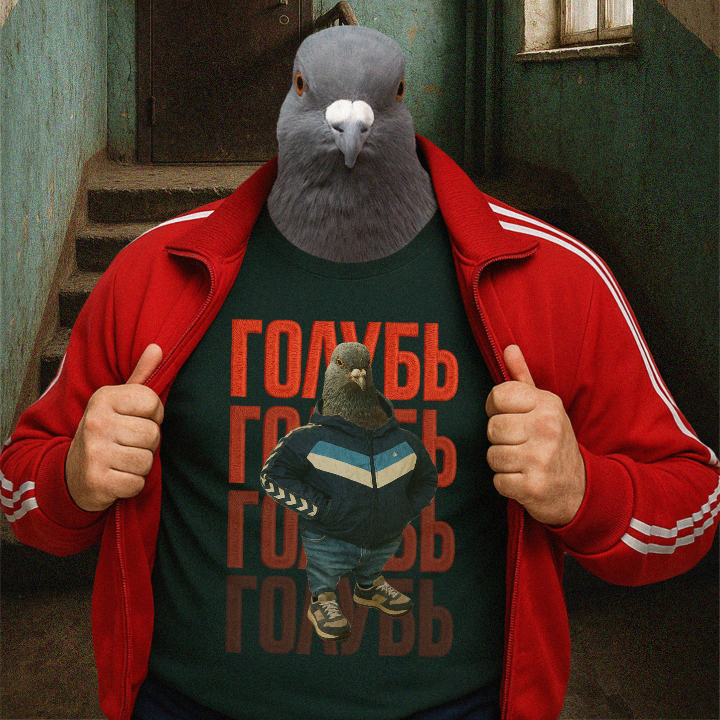 soviet gopnik pigeon голубь unisex graphic tshirt