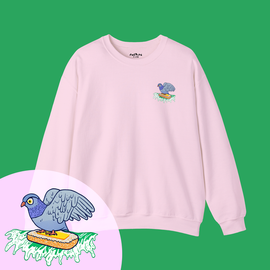 surfin bird on a mission sweatshirt [left]