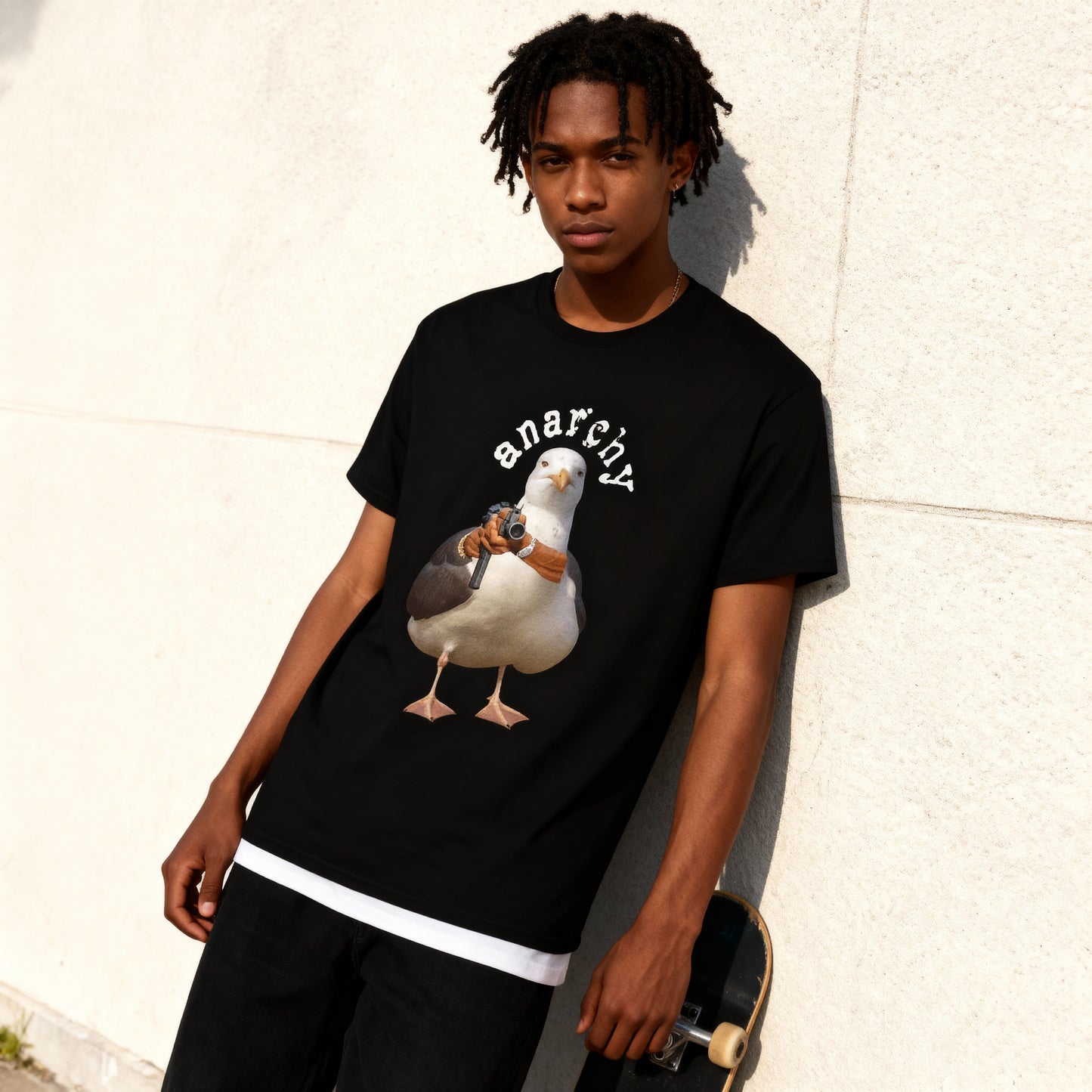 anarchy seagull tshirt